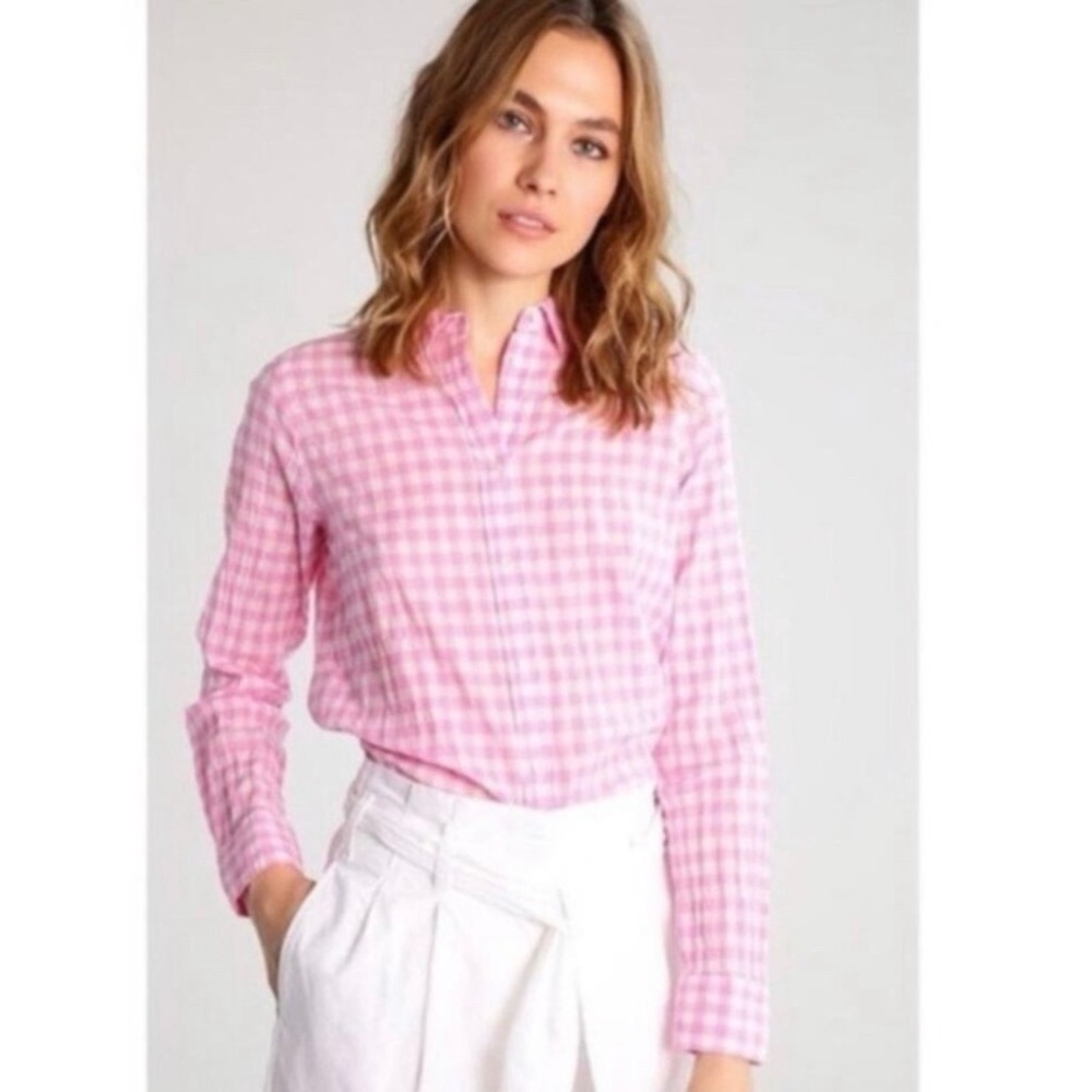 J. Crew Gingham Button Down Shirt - image 1